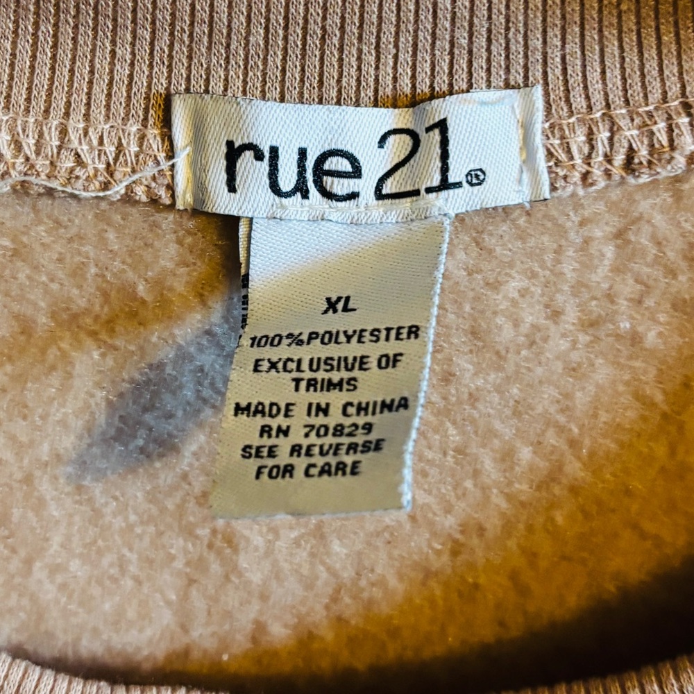 Rue21 Tan Sweatshirt YOSEMITE California size extra large - Picture 4 of 5